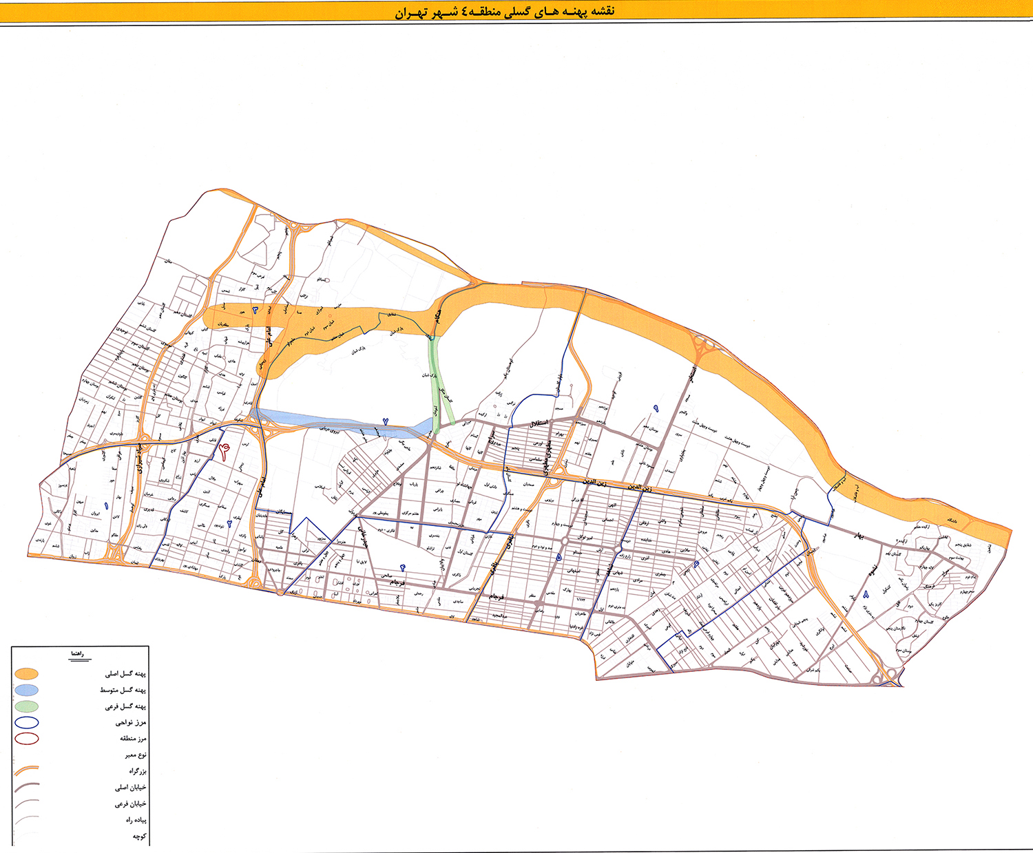 نقشه گسل تهران